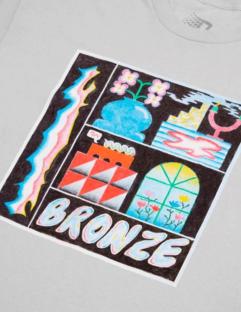 T-shirt BRONZE 56K flowerpot tee silver